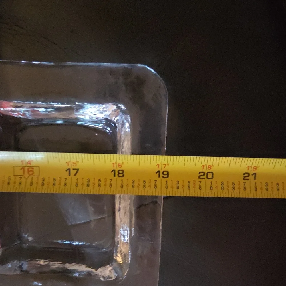 Crate&Barrel Clear Glass Divided Serving Tray